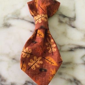 Oak Leaves Autumn Fabric Dog Necktie